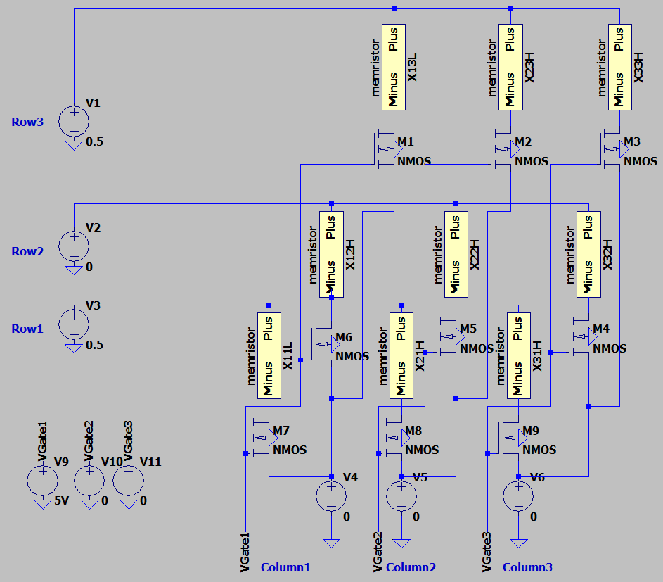 Active 1T1R Crossbar Array